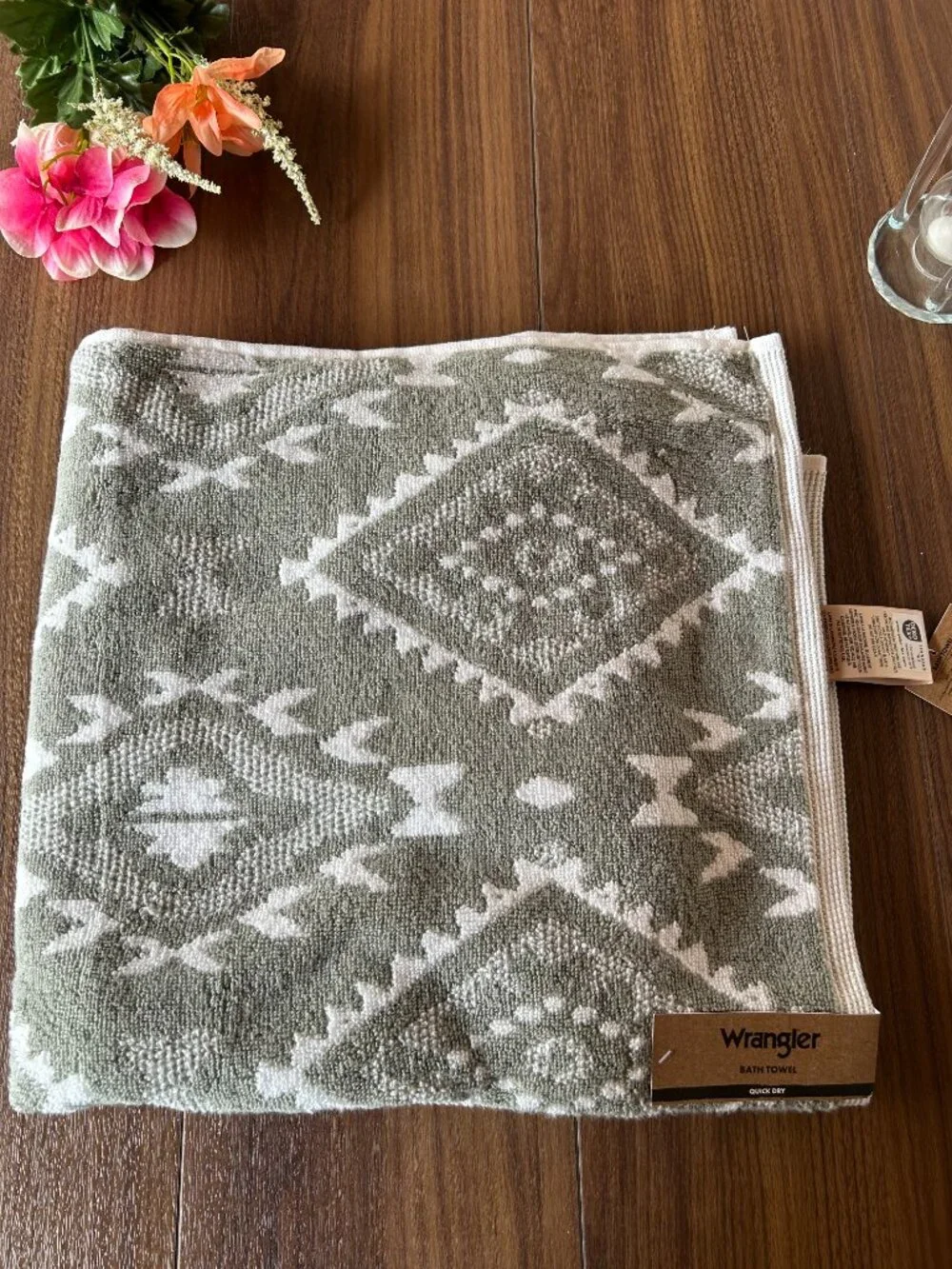 Wrangler - Bath Towel Set, Sage Green Western Towel Set Including Bath & Hand